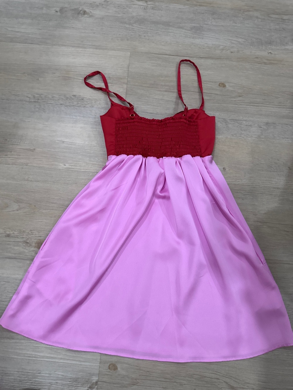 Show Me Your MuMu Pink Dress with Red Bow Bodice - Picture 4 of 7